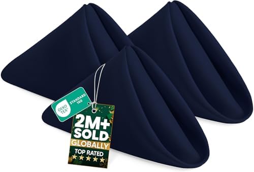 Utopia Home [12 Pack, Navy Blue] Cloth Napkins 20x20 Inches, 100% Polyester by UTOPIAHOME