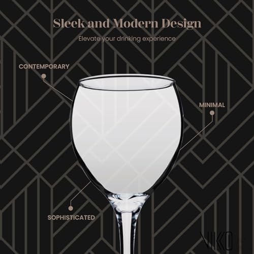 Vikko Drinking Glasses, 11 Oz Drinking Glasses Set of 12, Crystal Clear Glass Cups for Water or Juice, Highball Glass Tumbler & Water Glasses for Drinking…