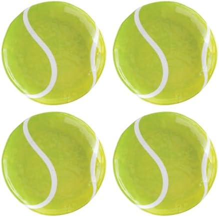 UP Tennis Ball Melamine Round Dessert Plates, Small Serving Plates, for Appetizer, Snacks, and Side Dishes, Green, 6 Inch, Set of 4 by UPware