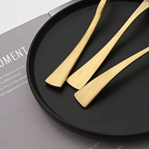 Luxury 18/10 Stainless Steel Matte Champagne gold Cutlery Flatware Set - Utensil Set Steak Spoons and Forks Knife Silverware Set,Service for 4 (24-Piece) - Image 6