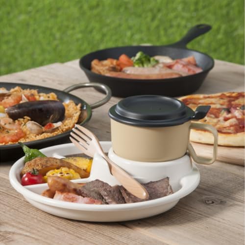 2 PCS Unbreakable Divided Dinner Plates for Portion Control Camping Outdoor - Image 4