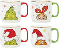 Lenox Merry Grinchmas Porcelain Stackable Christmas Mug Set for 4 by Lenox