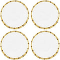 UP Bamboo Melamine Round Dessert Plates, Small Serving Plates, for Appetizer, Snacks, and Side Dishes, White, 6 Inch, Set of 4 by UPware
