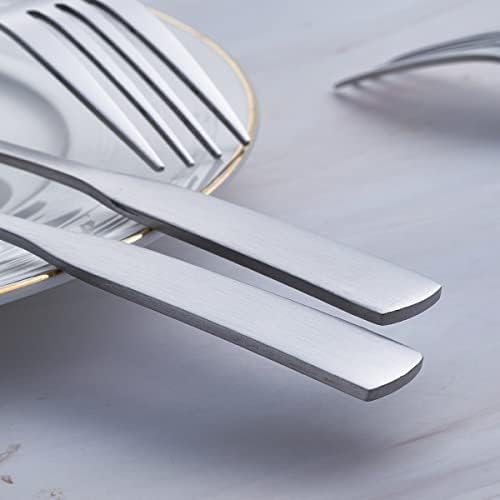Dinner Fork, Stainless Steel 7.6” Heavy Duty Fork Silverware, Metal Fork Cutlery Set, 6-Piece - Image 5