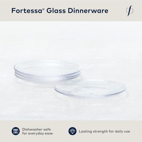Fortessa Los Cabos Glass Dinnerware Collection, Salad Plate (Set of 4), 8 Inch, Clear - Image 2