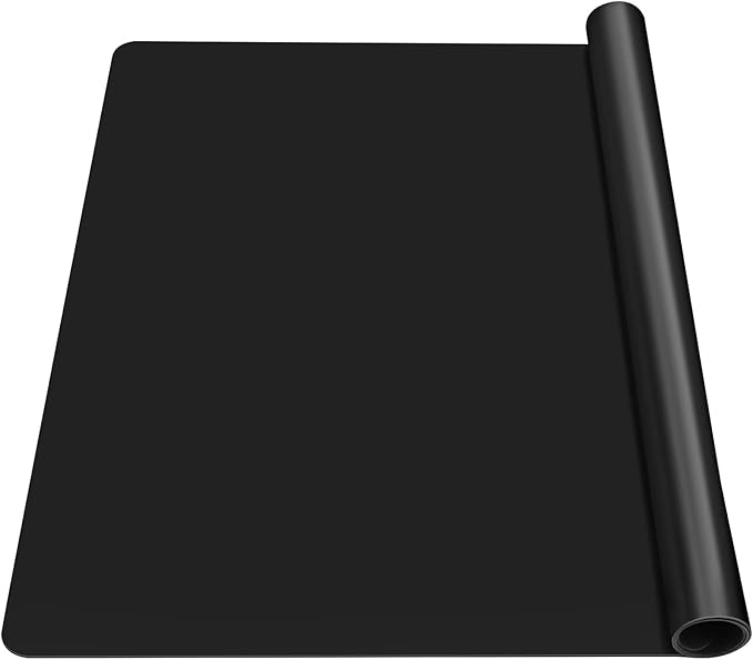 Gartful Oversize Silicone Mat for Crafts, 31.5 x 23.6 inches 1.2mm Thick Silicone Craft Pad for Jewelry Casting Resin Molds, Countertop Protector, Nonstick Placemat, Counter Table Mat, Black