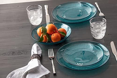 Fortessa Los Cabos Glass Dinnerware Collection, Salad Plate (Set of 4), 8 Inch, Lagoon Blue - Image 5