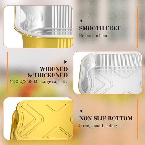 Maxcheck 4 Sets Disposable Chafing Dishes Buffet Set, Large - Image 3