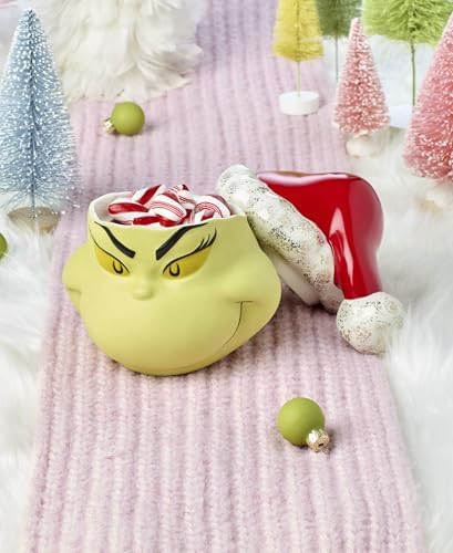 Lenox Dr. Seuss Grinch Christmas Candy Jar with Lid - Image 4