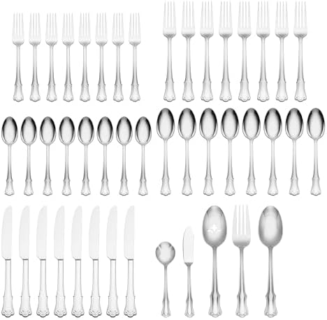 Oneida James Street 45-Piece 18/0 Silverware Set for 8, Flatware - Image 2