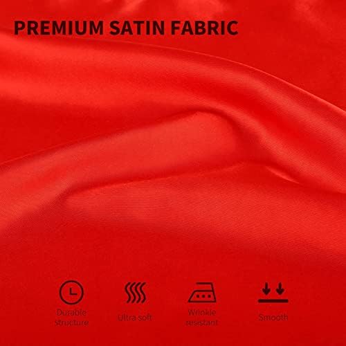 Aneco 16 Pack Square Satin Napkin Bright Silk Table Napkin Soft Smooth Fabric Table Napkin for Wedding Banquet Party Decoration, Red, 17 x 17 Inch - Image 4