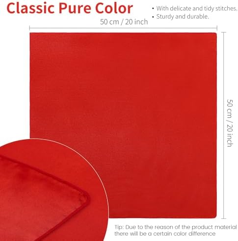 ANECO 16 Pack Square Satin Napkin Bright Silk Table Napkin Soft Smooth Fabric Table Napkin for Wedding Banquet Party Decoration, Red, 20 x 20 Inch - Image 2