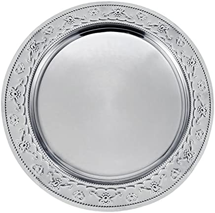Brightalk 13-Inch Stainless Steel Charger Plates, 6Pcs Silver Dinner Plate Chargers Round Server Ware by Brightalk