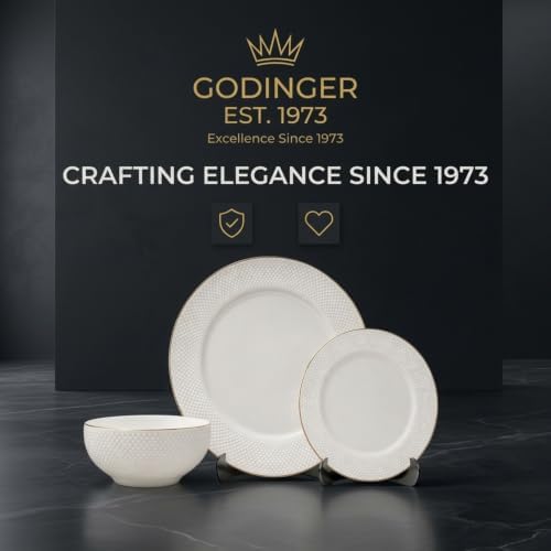 Godinger Dinnerware Set, Gold Rimmed 18-Piece Set - Service for 6 - Image 7