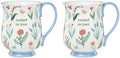 Oneida First Blooms Blue Porcelain Mug Set for 2, 12oz by Oneida