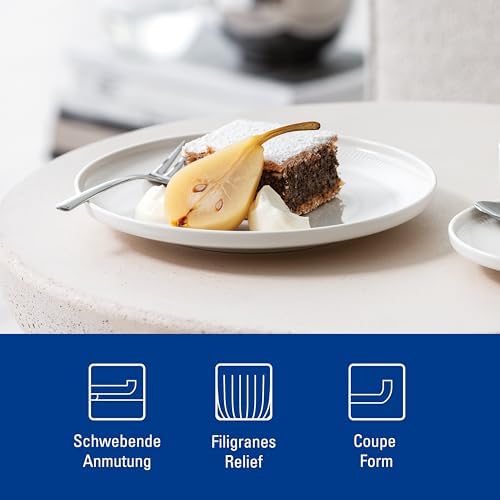 Villeroy & Boch Afina Salad/Breakfast/Dessert Plate, Premium Porcelain, Made in Germany, Dishwasher and Microwave Safe, 8.75 in, Stackable, White - Image 6