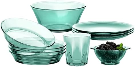 STP GOODS Glass Plates Set of 4 – Borosilicate Salad & Dessert Plates, Transparent Glass Appetizer Plates, Microwave & Dishwasher Safe Tableware - Image 7