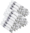 400PCS Pre Rolled Silver Plastic Silverware Sets for Dinners & Weddings by Joyido