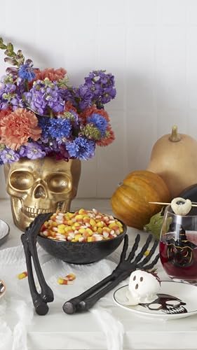 Oneida Vintro Halloween Skeleton Silverware Salad Tongs, Flatware - Image 4