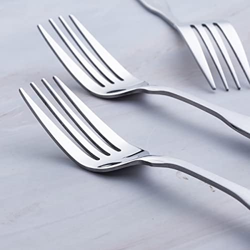 Dinner Fork, Stainless Steel 7.6” Heavy Duty Fork Silverware, Metal Fork Cutlery Set, 6-Piece - Image 6