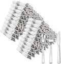 Goodluck 400PCS Silver Hammered Wrapped Silverware Set Disposable by GoodLuck