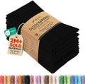 Utopia Kitchen Cotton Blend Black Cloth Napkins [24 Pack, 18x18 Inch] by UTOPIAKITCHEN