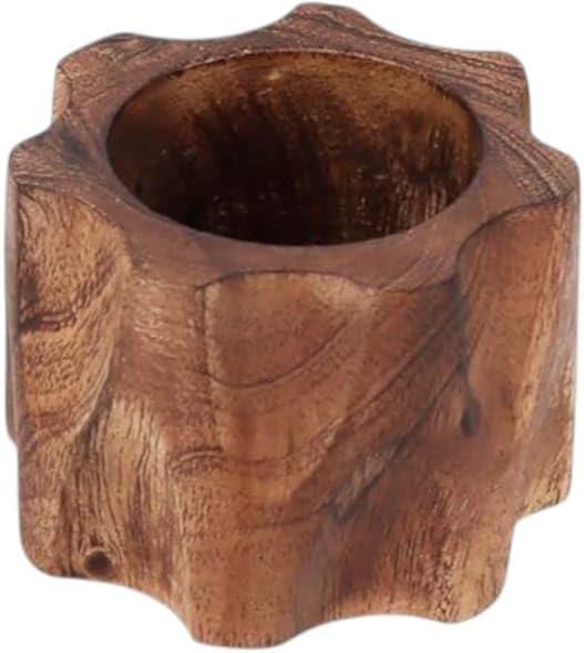 Napkin Rings, Wood Napkin Rings Napkin Holders Buckles for Dining, Anniversary, Birthday, Dinner, Christmas, Party of Table (Brown Mango Set of 12)