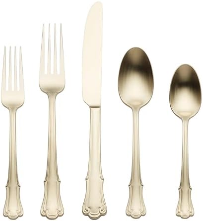 Oneida James Street Champagne Satin 20-Piece Silverware Set for 4, Flatware by Oneida