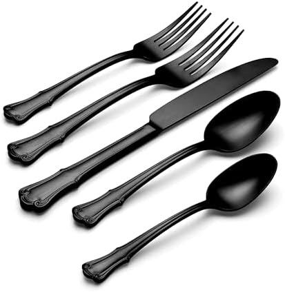 Oneida 896767 James Street Satin Black 20 Piece Flatware Set (Pack of 3) - Image 2