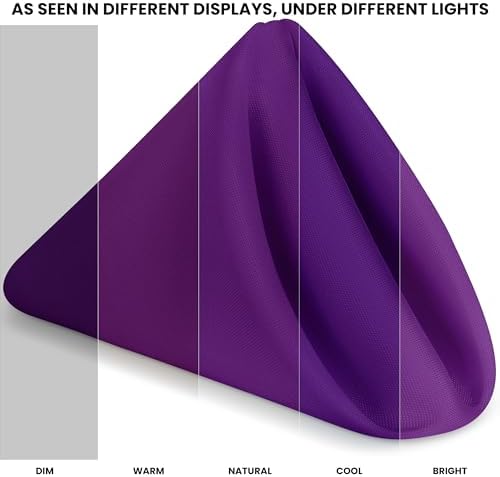 Utopia Home [24 Pack, Purple] Cloth Napkins 17x17 Inches, 100% Polyester - Image 3