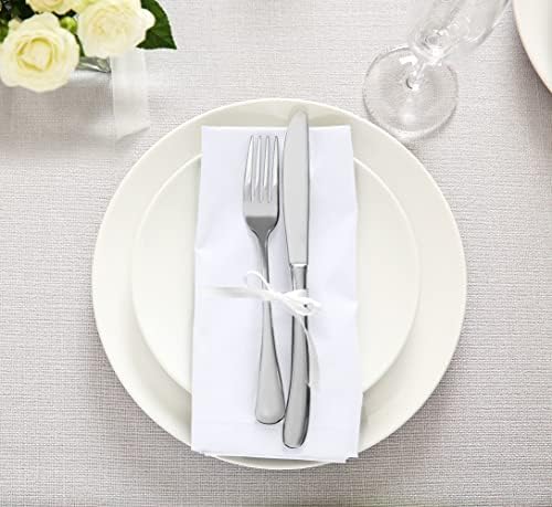 Utopia Kitchen Cotton Blend White Cloth Napkins [24 Pack, 18x18 Inch] - Image 6