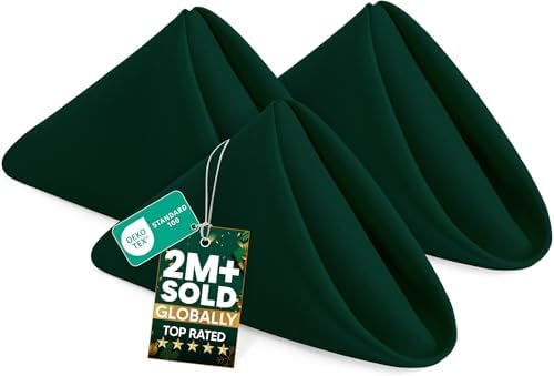 Utopia Home [12 Pack, Hunter Green] Cloth Napkins 20x20 in, 100% Polyester by UTOPIAHOME