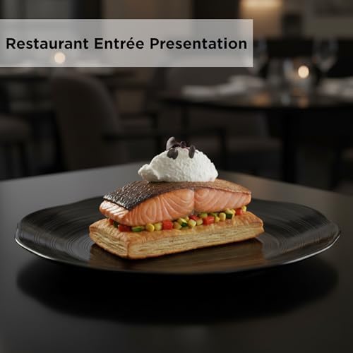 TP 10" Serving Platters Set of 4, Oval Melamine Serving Trays for Appetizers Desserts Pasta Snacks Sushi, Unbreakable Plates for Dinner and Party, Black - Image 6