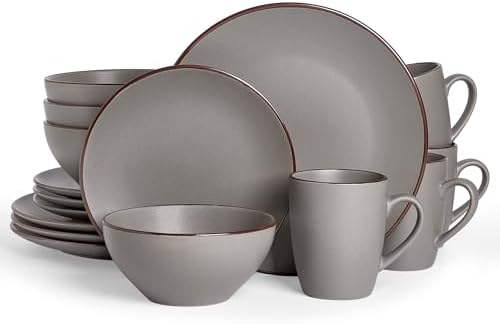 Famiware Venus Dinnerware Sets with Mugs, Ceramic Plates and Bowls for 4 by Famiware