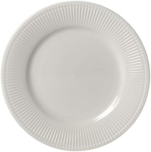 Tabletops Gallery Embossed Bone White Porcelain Round Dinnerware Collection- Chip Resistant Scratch Resistant, Fleur 16 Piece Dinnerware Set (Dinner Plate, Salad Plate, Cereal Bowl, Mug) - Image 7