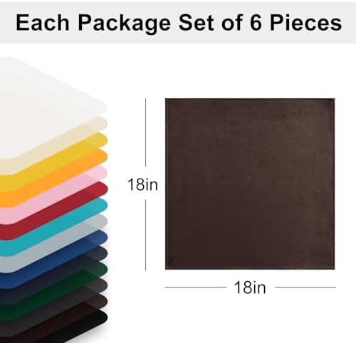 Hiasan Cloth Napkins Set of 6, 18 x 18 Inch, Chocolate - Image 5