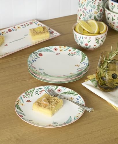 Oneida First Blooms 4-Piece Accent Plates, Appetizer Plate Set for 4 - Image 2