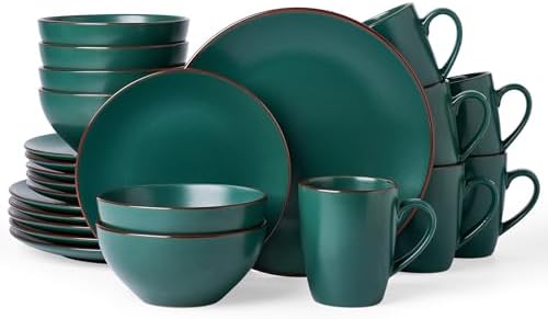 Famiware Venus Dinnerware Sets with Mugs, Ceramic Plates and Bowls for 6 by Famiware