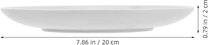White Plastic Dinner Plates round 201mm Food Tray Sturdy Melamine Tableware for Home and Commercial Use Party Snack Serving Dishes