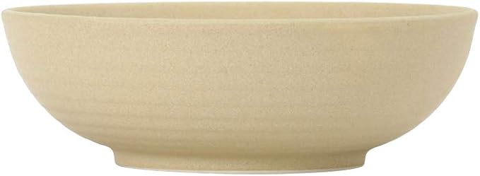 Tuxton China VYB-260Y Bowl, 26 oz., 7-1/8" Diameter x 2-3/8"H, Round, Embossed, Microwave and Dishwasher Safe, Oven Proof, Fully Vitrified, Porcelain, TuxTrendz, Zion, Matte Beige, Pack of 12