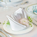 FOLINS&HOME White Cloth Napkins Set of 20, Decorative 17x17 Inch Napkins by FOLINSHOME