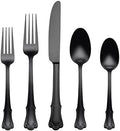 Oneida James Street Black Satin 20-Piece Silverware Set for 4, Flatware by Oneida