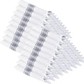 Supernal 100 Pack Pre Rolled Silver Plastic Silverware with Napkins by supernal