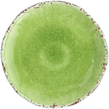 UP Crackle Melamine Round Dessert Plates, Small Serving Plates, for Appetizer, Snacks, and Side Dishes, Green, 6 Inch, Set of 4 - Image 4
