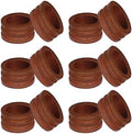COTTON CRAFT Solid Wood Fluted Ribbed Napkin Rings - Set of 12 Napkin Rings by COTTONCRAFT