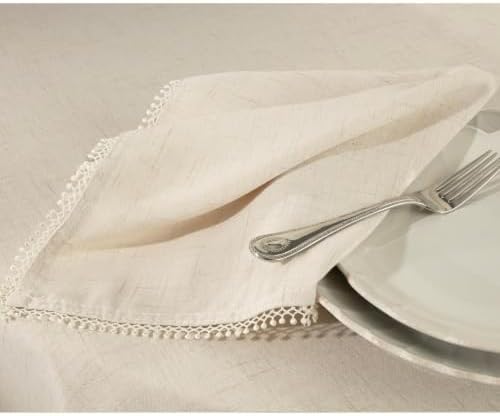 Lenox French Perle Solid Napkins, Set of 4, Natural - 19" W x 19" L - Image 3