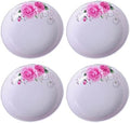 4-Pack Flower Pattern Ceramic Saucer Dishes, 4-Inch Side Dishes for Sushi, Snack, and Seasoning by Decohomeforu