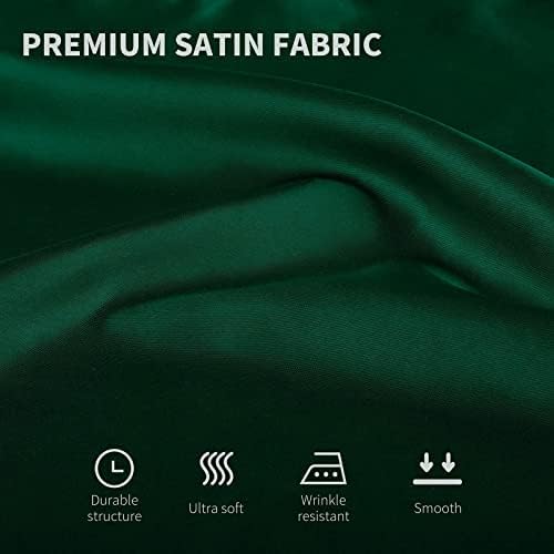 Aneco 16 Pack Square Satin Napkin Bright Silk Table Napkin Soft Smooth Fabric Table Napkin for Wedding Banquet Party Decoration, Forest Green, 17 x 17 Inch - Image 4
