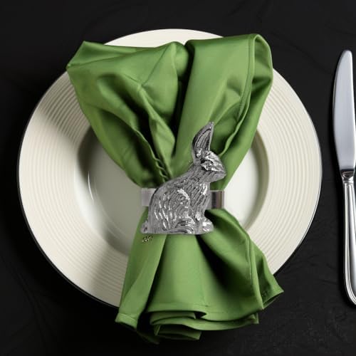 COTTON CRAFT Easter Bunny Napkin Ring - Set of 8 Metal Napkin Rings - Image 4