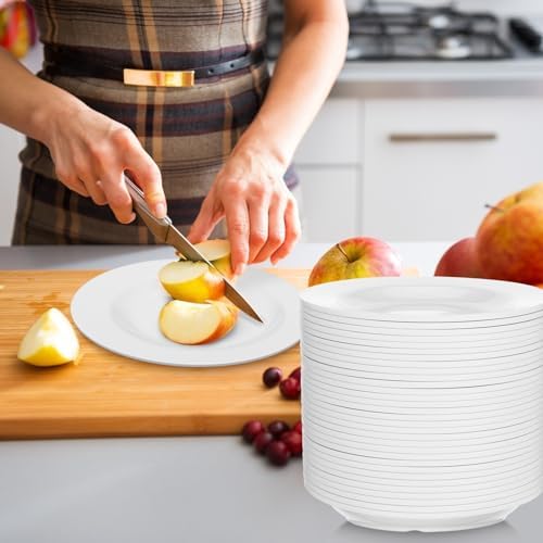Vesici 36 Pieces Melamine Appetizer Plates White Dessert Plates, 5.91 Inch - Image 5
